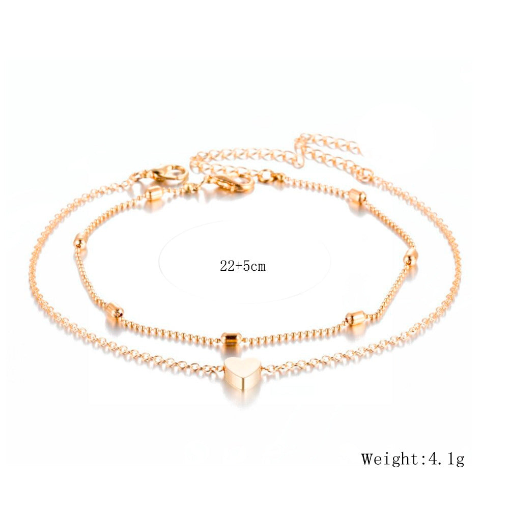 Oval Bead Chain Big Love Anklet