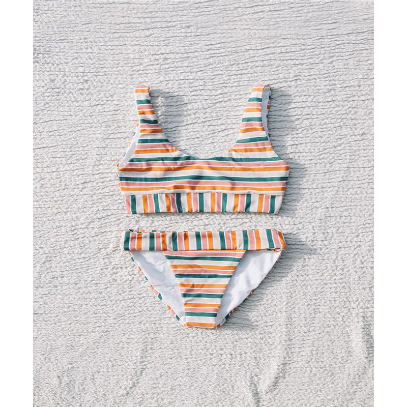 Explosion Style Striped Swimsuit